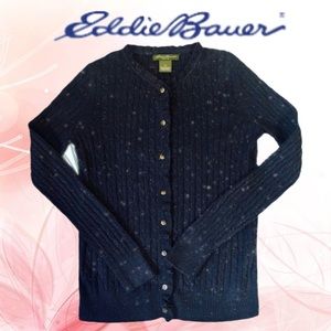 Speckled ruffle cardigan